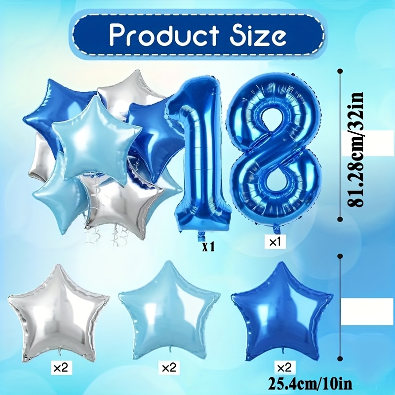 32inch Blue Number Balloon Set - Balloon Pump Hand recension och pris