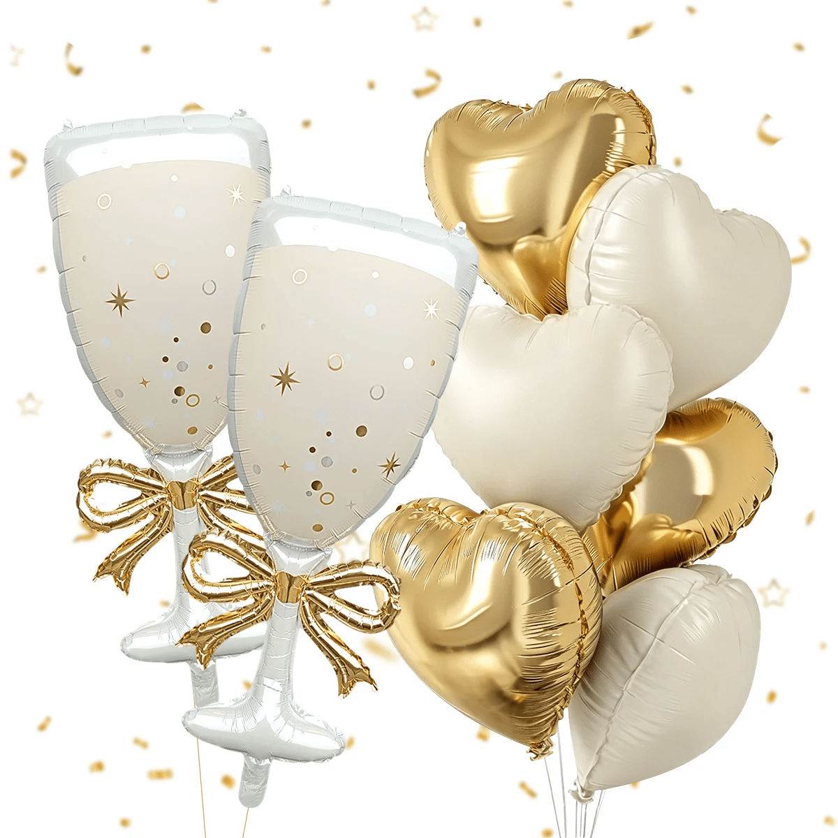 9pcs Champagne Wine Glass Them - Balloon Pump Hand recension och pris
