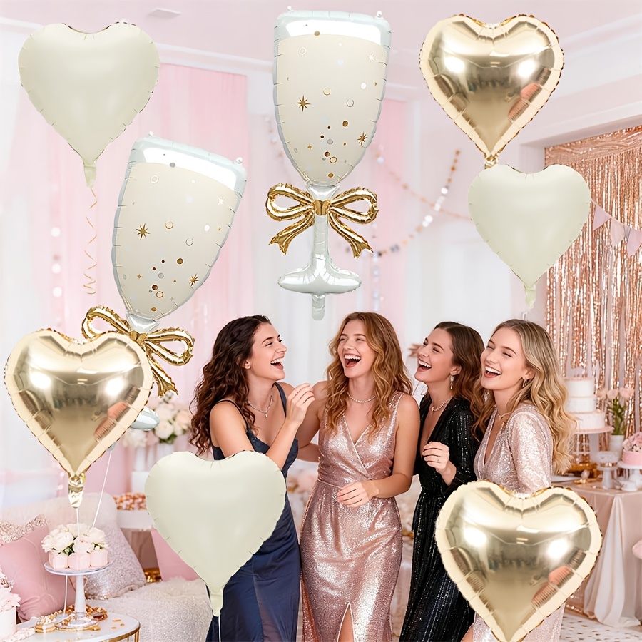 9pcs Champagne Wine Glass Them - Balloon Pump Hand recension och pris