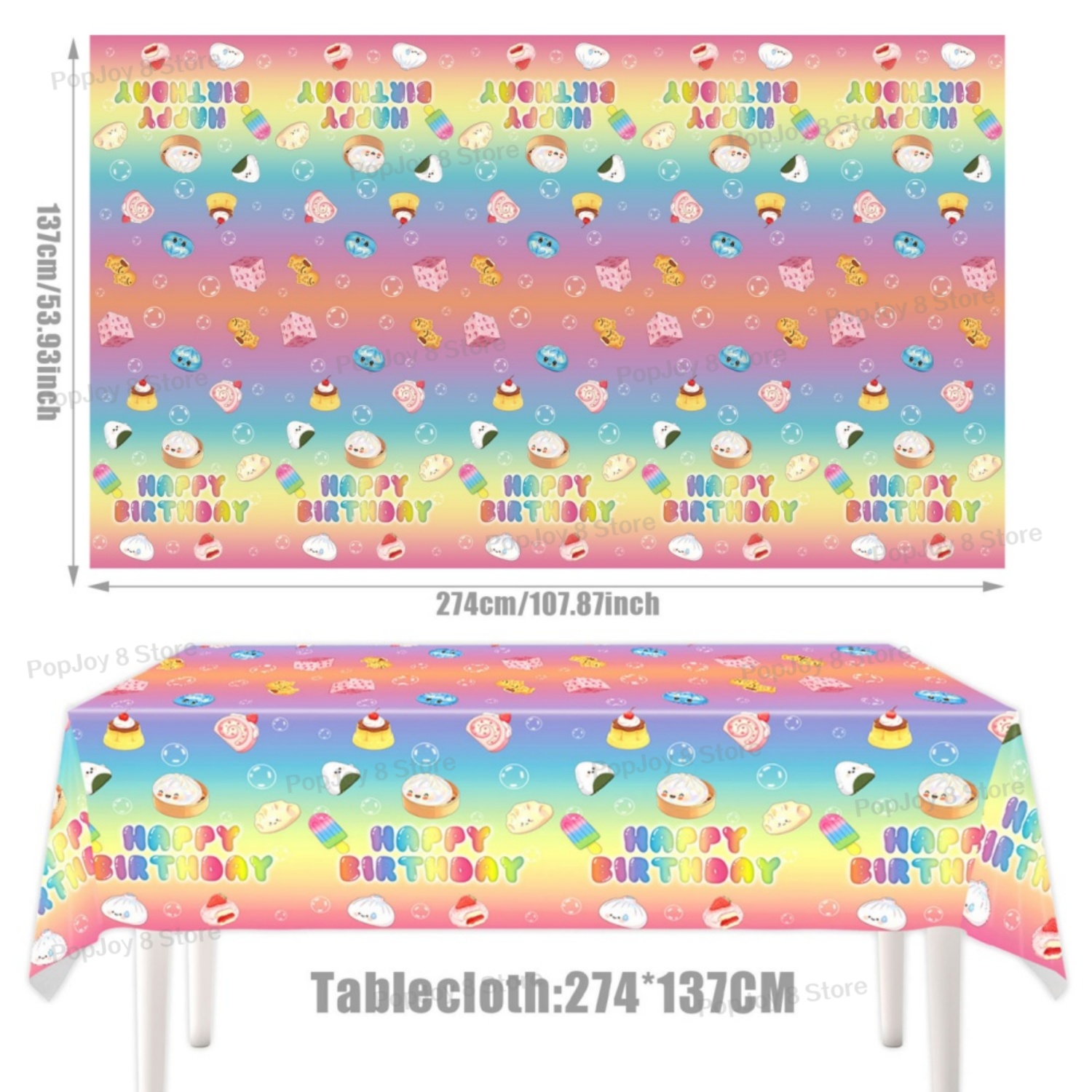 137x274cm Disposable Squishy D - Table Cloth Disposable recension och pris