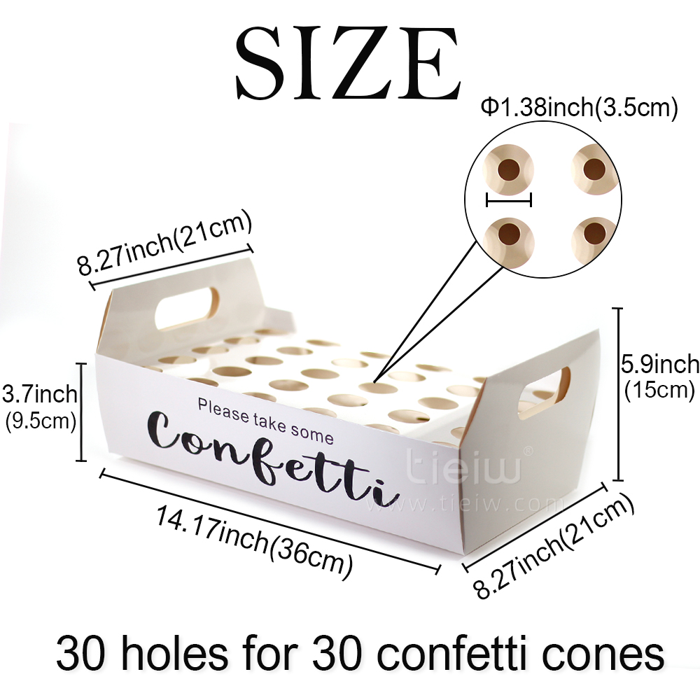 confetti cones holder natural  - Cotton Candy Cone recension och pris
