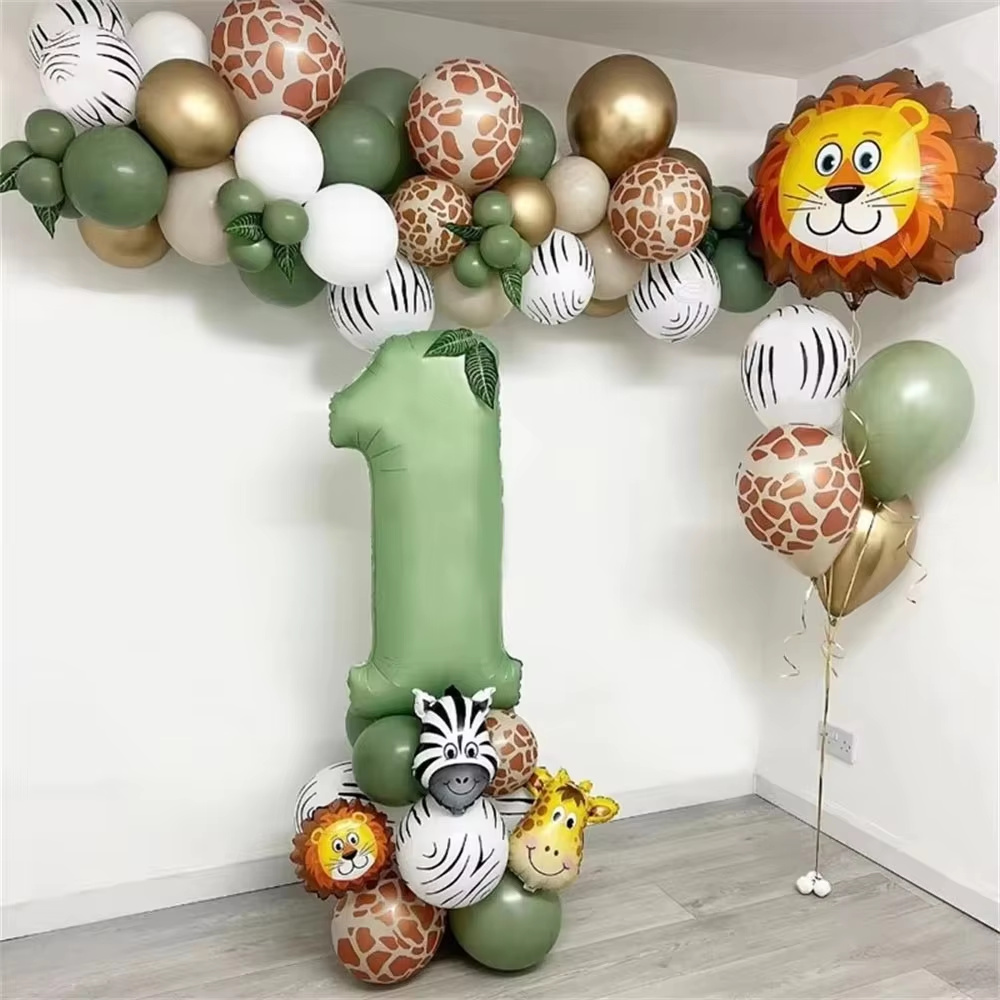 Jungle Animal Birthday Balloon - Balloon Arch Kit recension och pris