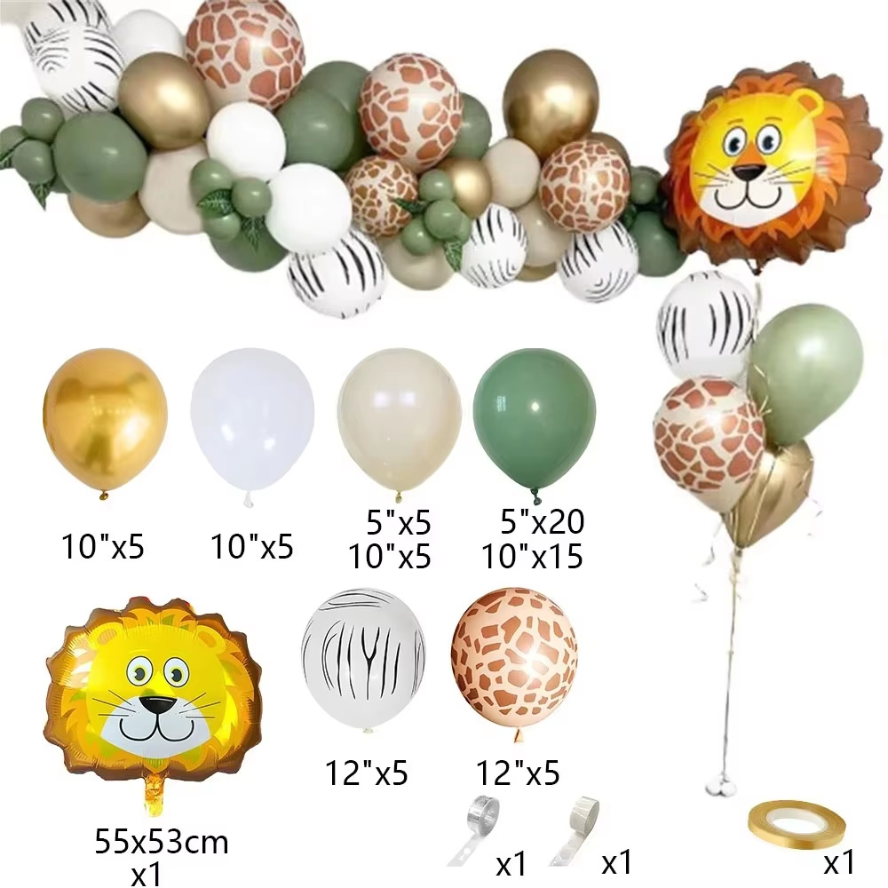 Jungle Animal Birthday Balloon - Balloon Arch Kit recension och pris