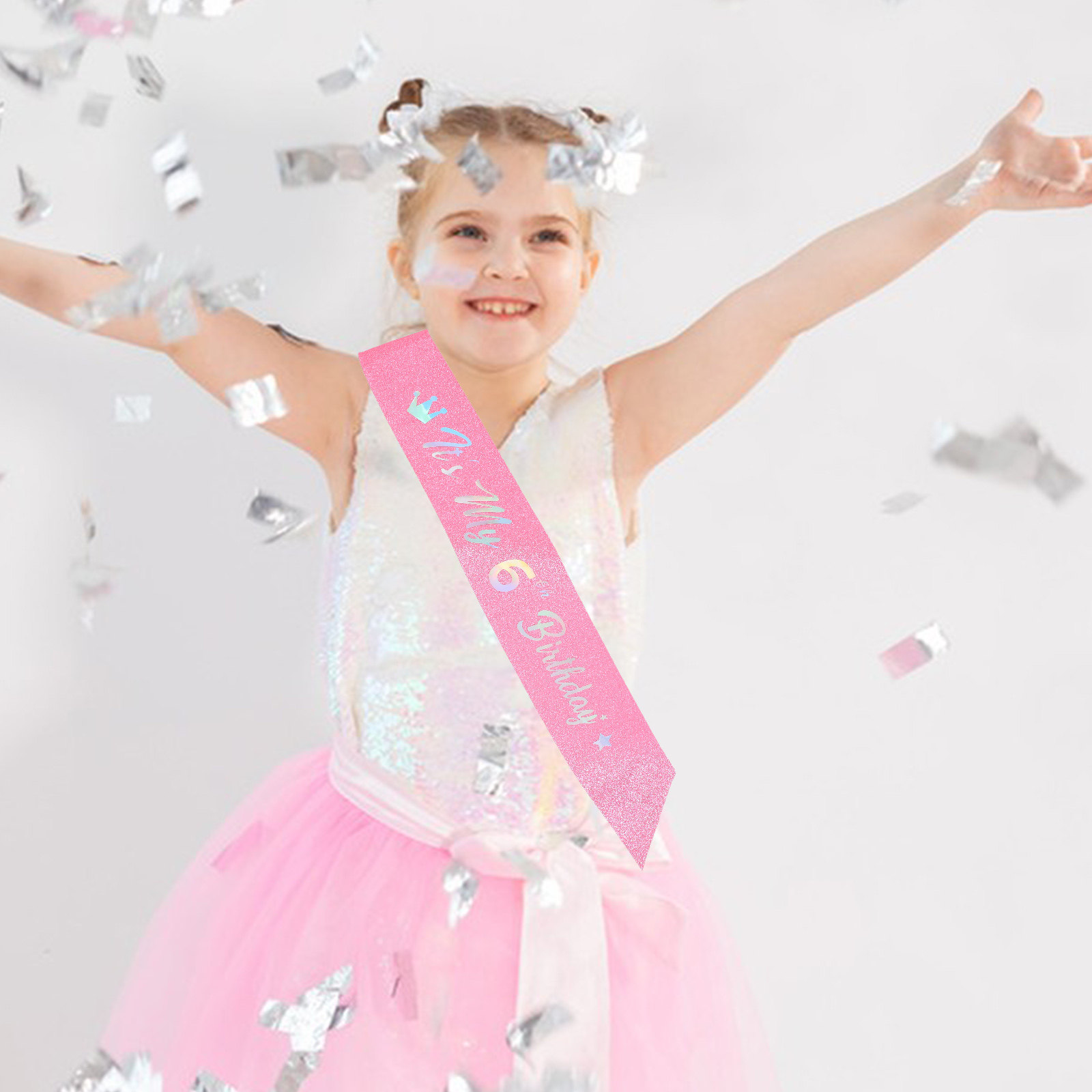 5Pcs It's My Birthday Pink Gli - Birthday Sash Glitter recension och pris