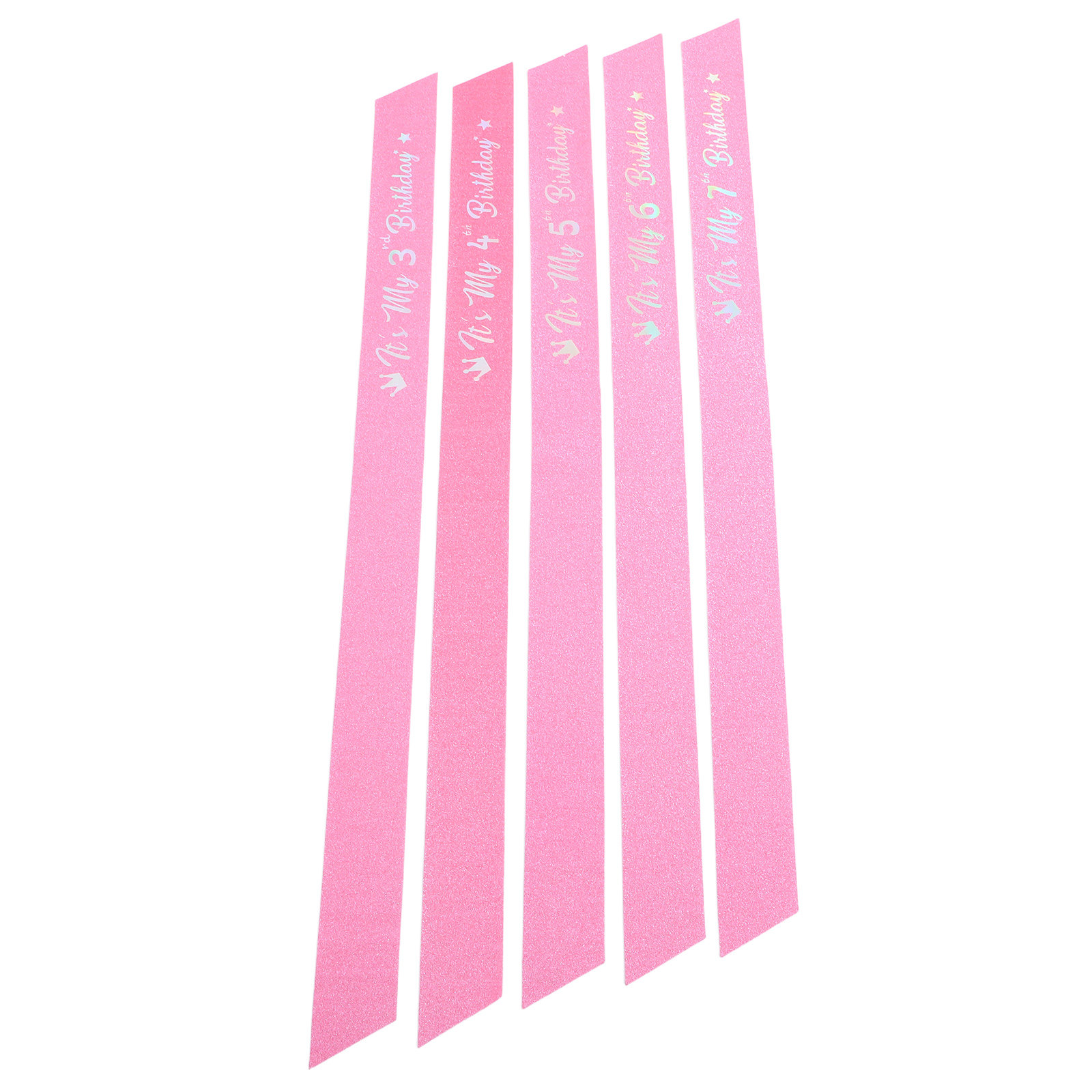 5Pcs It's My Birthday Pink Gli - Birthday Sash Glitter recension och pris