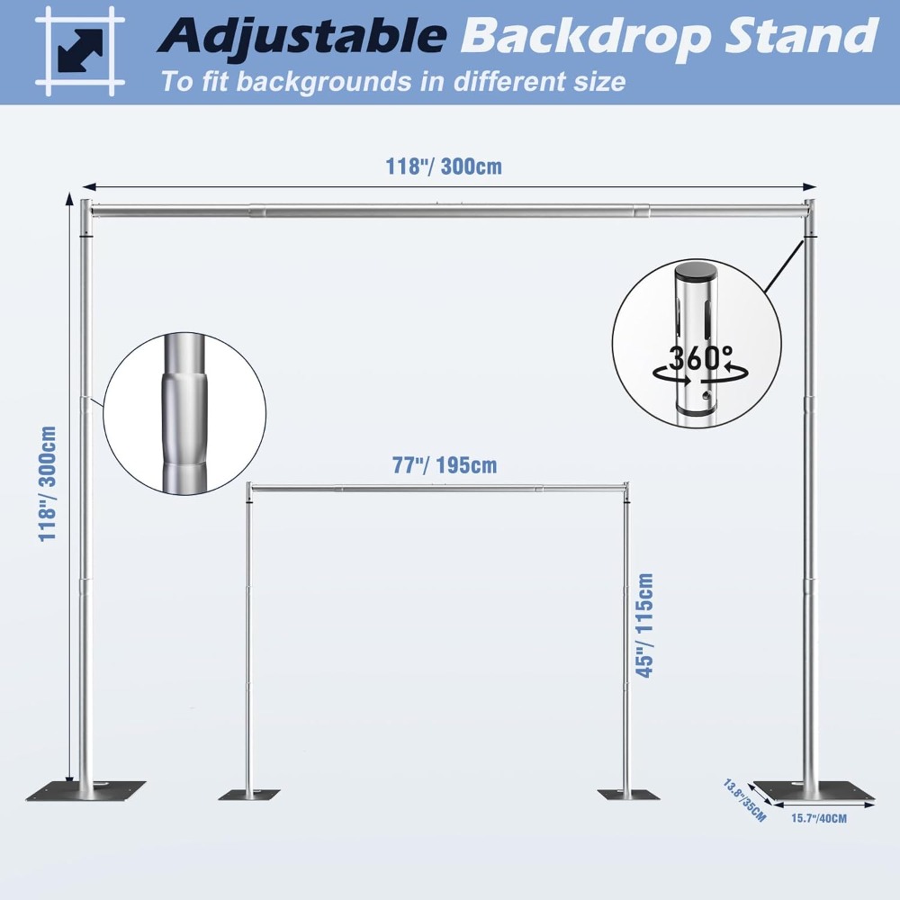 Heavy Duty Backdrop Stand Kit  - Photo Booth Frame recension och pris